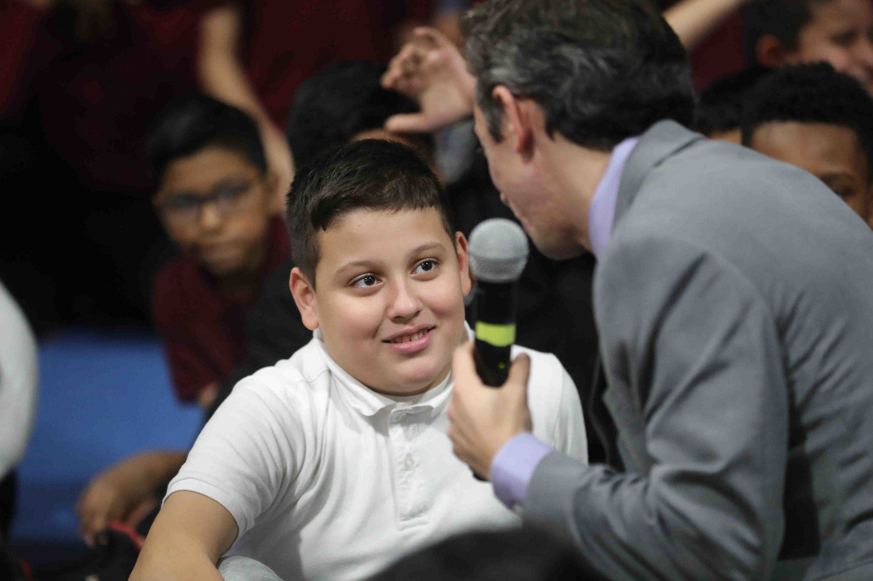 Meteorologist Joe Martucci at South Main School